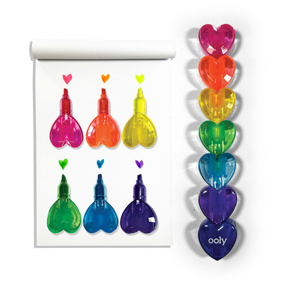 Heart Stacks Stacking Highlighters - 6 Colors