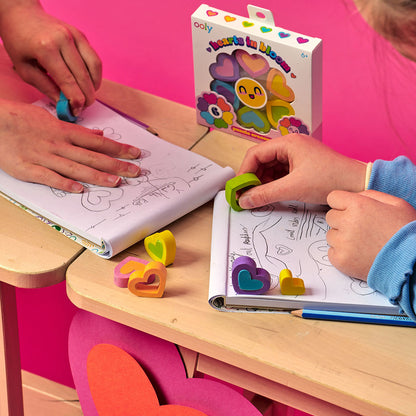 Hearts in Bloom Puzzle Erasers - Set of 6