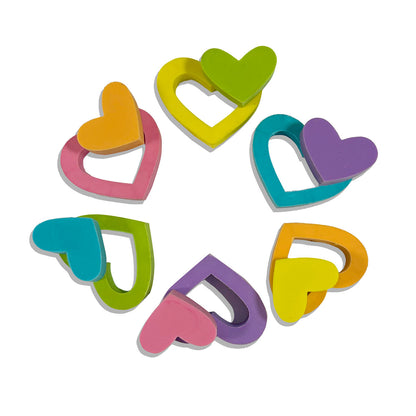 Hearts in Bloom Puzzle Erasers - Set of 6