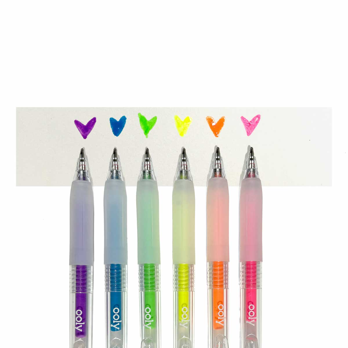 OOLY Jelly Gloss Neon Multi-Surface Deco Gel Pens - Set of 6