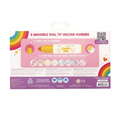 OOLY Jumbo Jots 8 Dual Tip Unicorn Markers