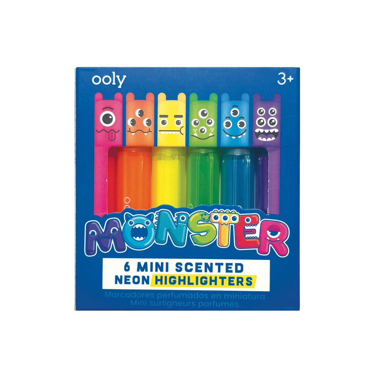 Monster Mini Scented Neon Highlighters - Set of 6