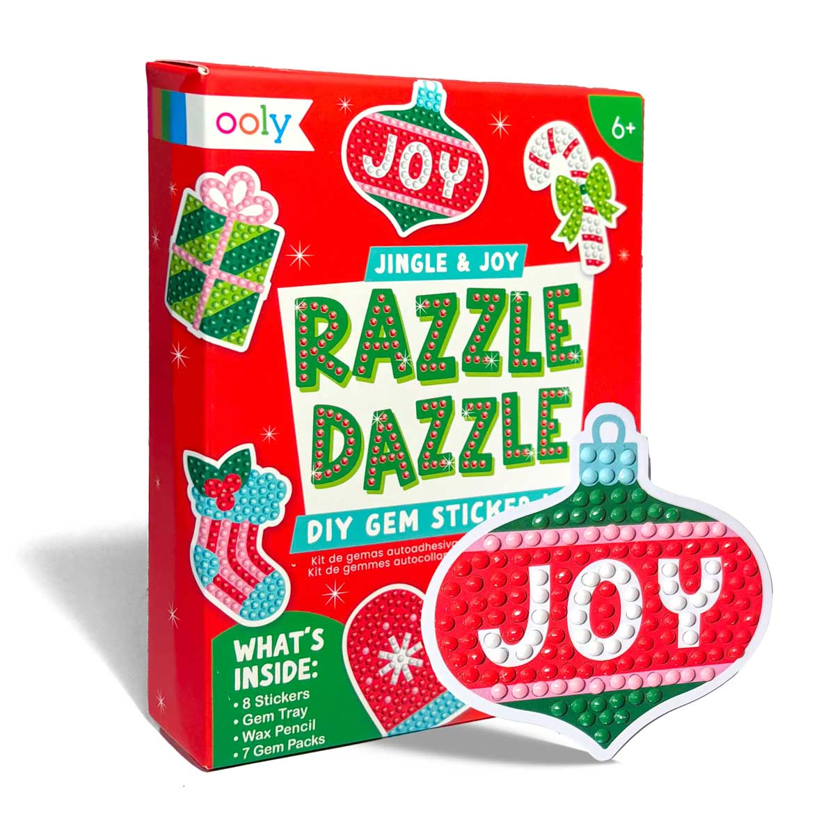 OOLY Jingle & Joy Razzle Dazzle DIY Gem Sticker Kit