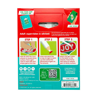 OOLY Jingle & Joy Razzle Dazzle DIY Gem Sticker Kit
