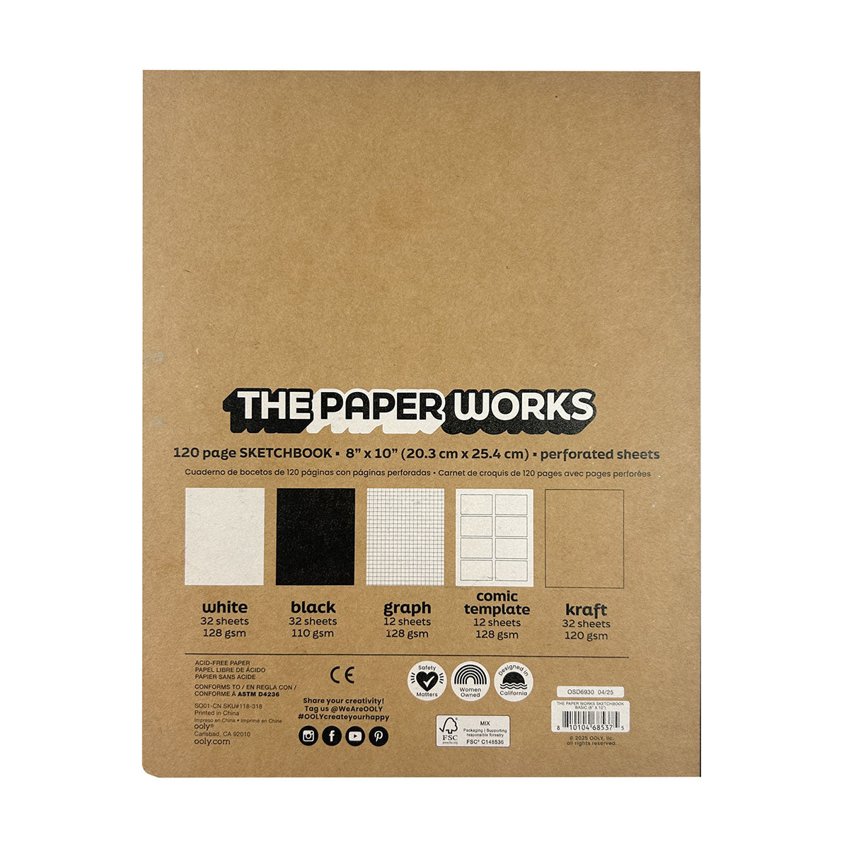 The Paper Works Sketchbook - 120 Pages