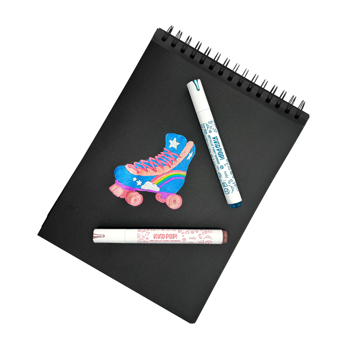 Vivid Pop! 8 Water Based Paint Markers - Metallic - by Ooly.