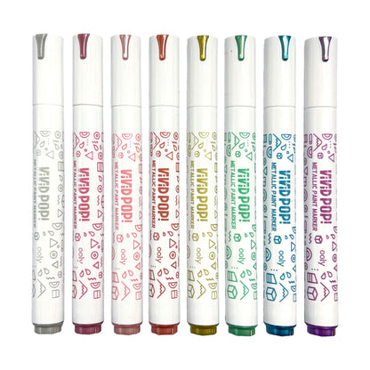 Vivid Pop! 8 Water Based Paint Markers - Metallic - by Ooly.