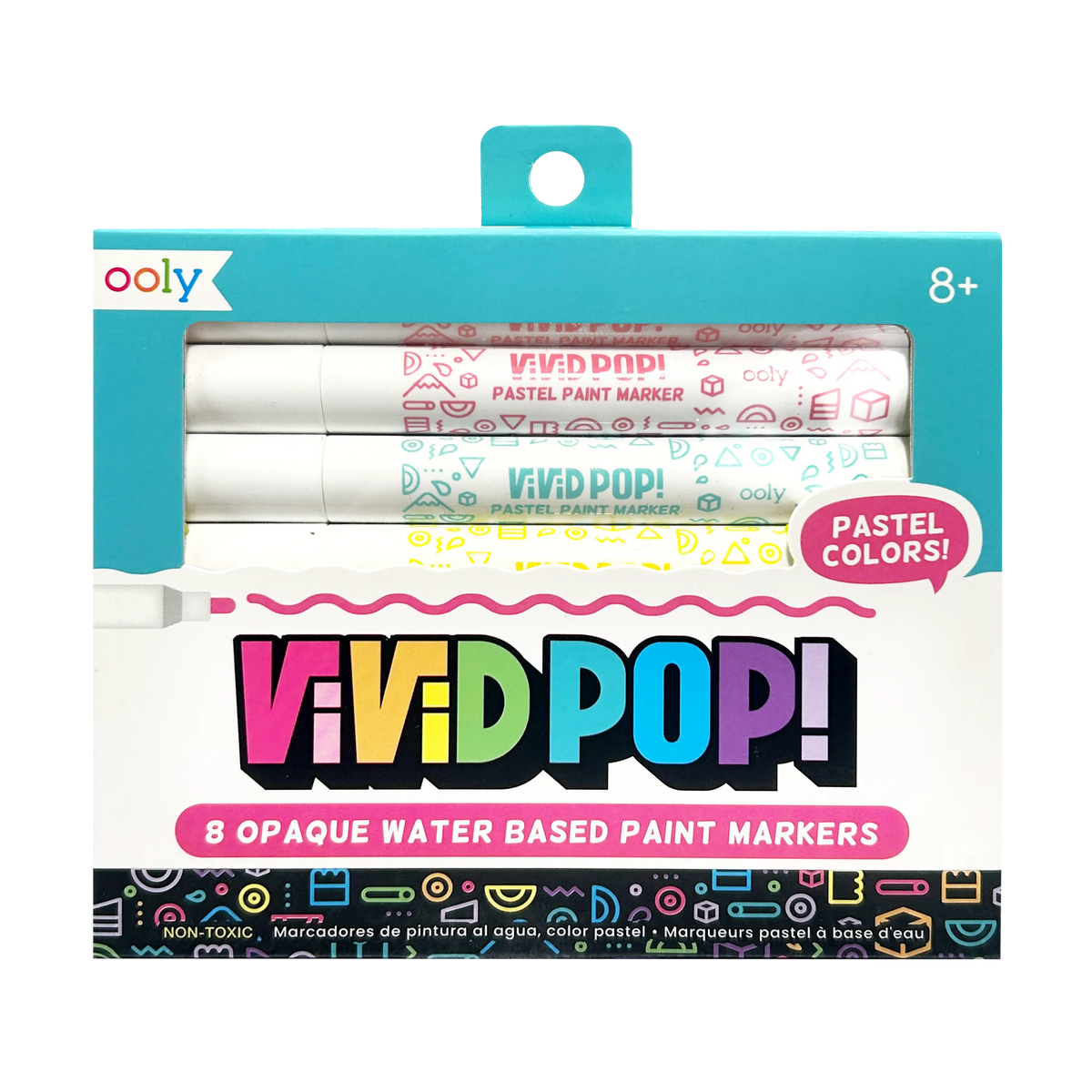 Vivid Pop! 8 Water Based Paint Markers - Pastel - by Ooly.