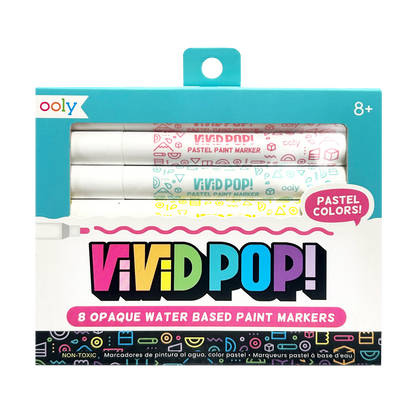 Vivid Pop! 8 Water Based Paint Markers - Pastel - by Ooly.