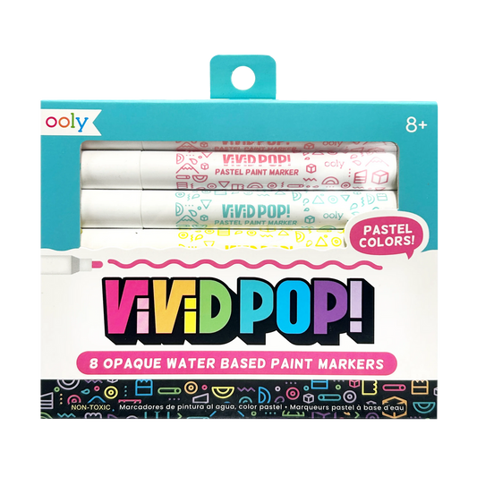 Vivid Pop! 8 Water Based Paint Markers - Pastel - by Ooly.