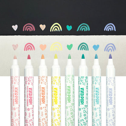 Vivid Pop! 8 Water Based Paint Markers - Pastel - by Ooly.