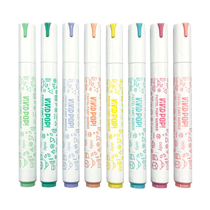 Vivid Pop! 8 Water Based Paint Markers - Pastel