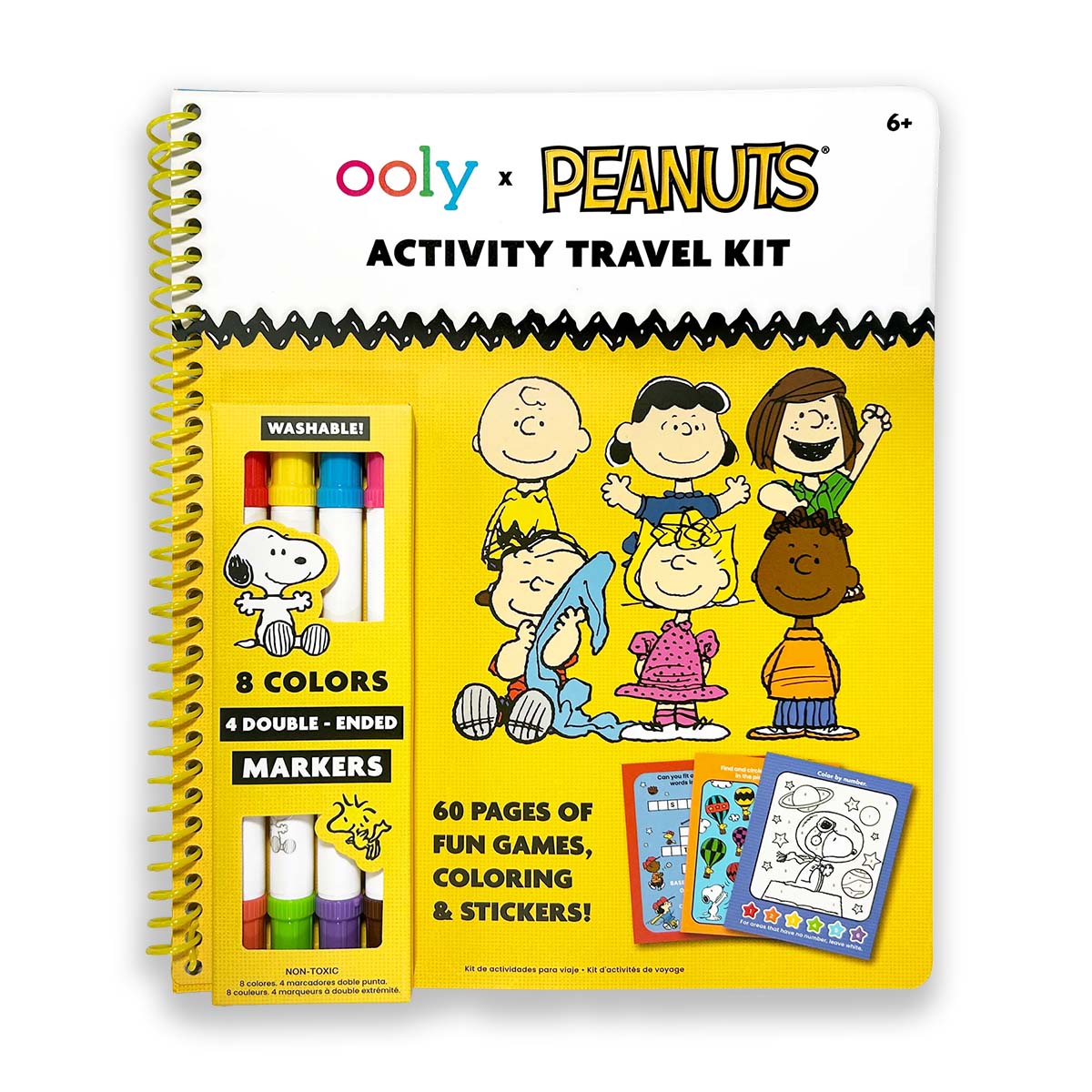 OOLY x Peanuts Activity Travel Kit & Double-Ended Markers