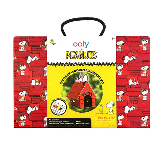 OOLY - OOLY x PEANUTS: Color-In' Wooden Bird  House Kit
