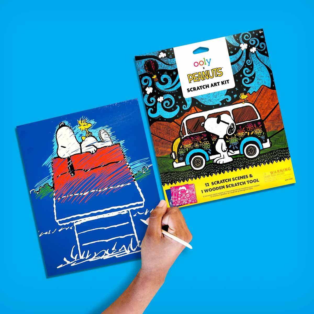 OOLY x Peanuts Scratch Art Kit