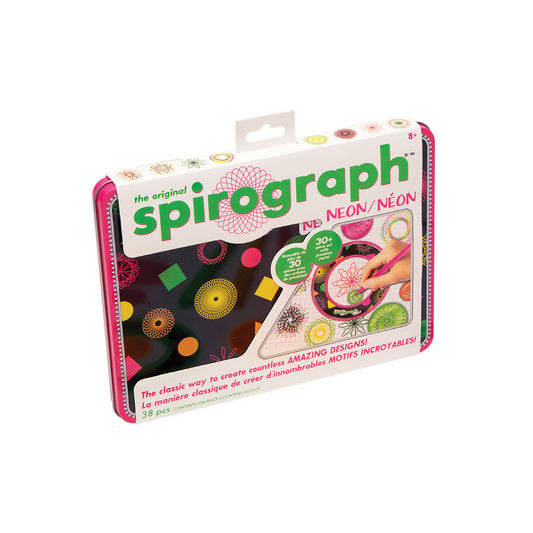 The Original Spirograph Neon Design Tin