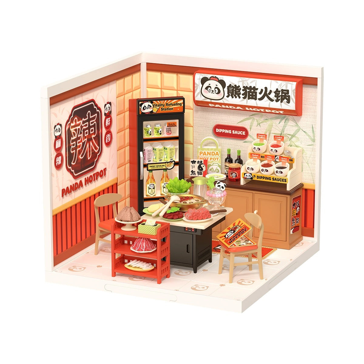 DIY Miniature House Kit - Panda Hot Pot - Rolife Super Creator - Hands Craft