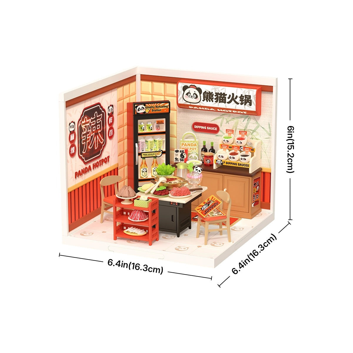 DIY Miniature House Kit - Panda Hot Pot - Rolife Super Creator - Hands Craft