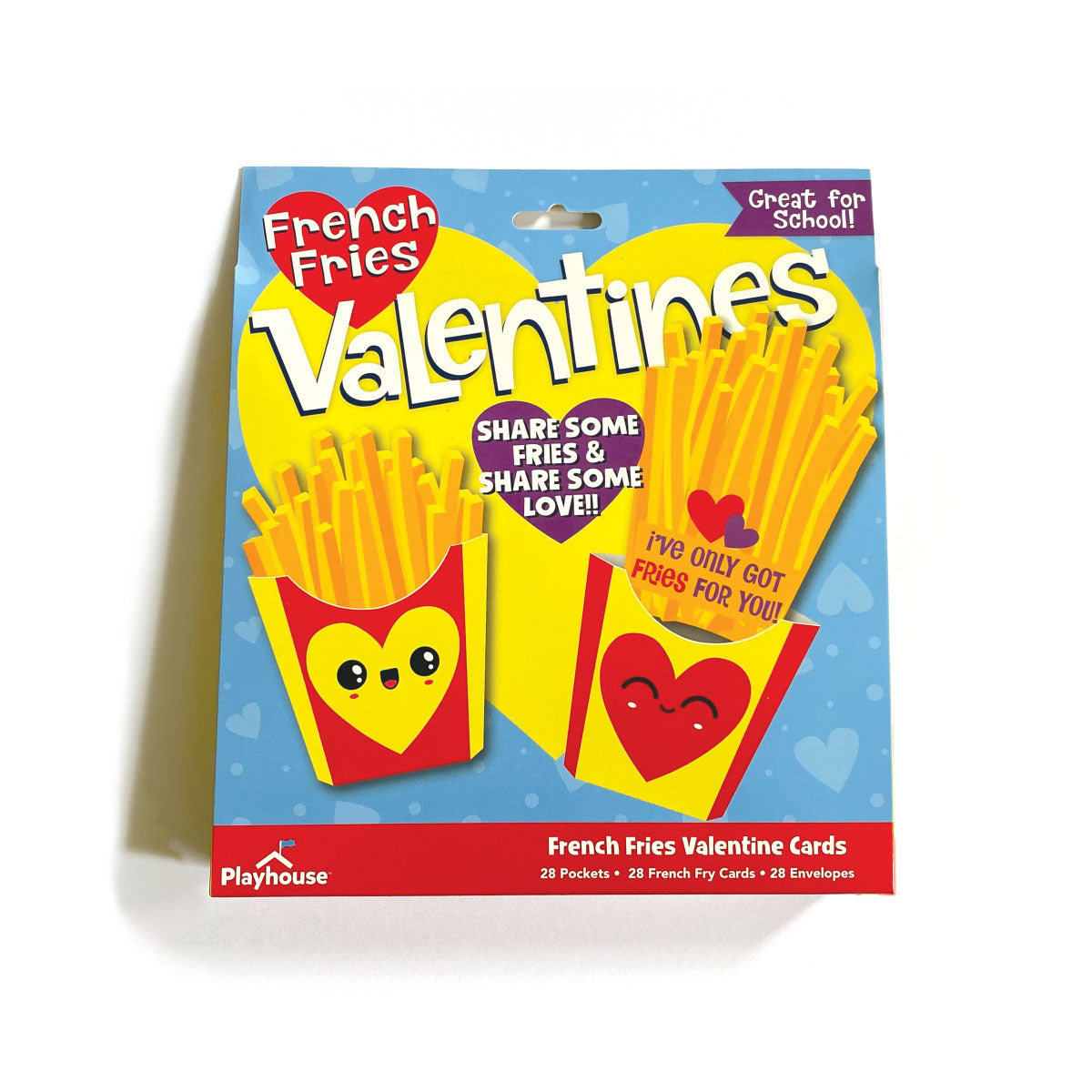 French Fries Valentines Card Exchange Pack