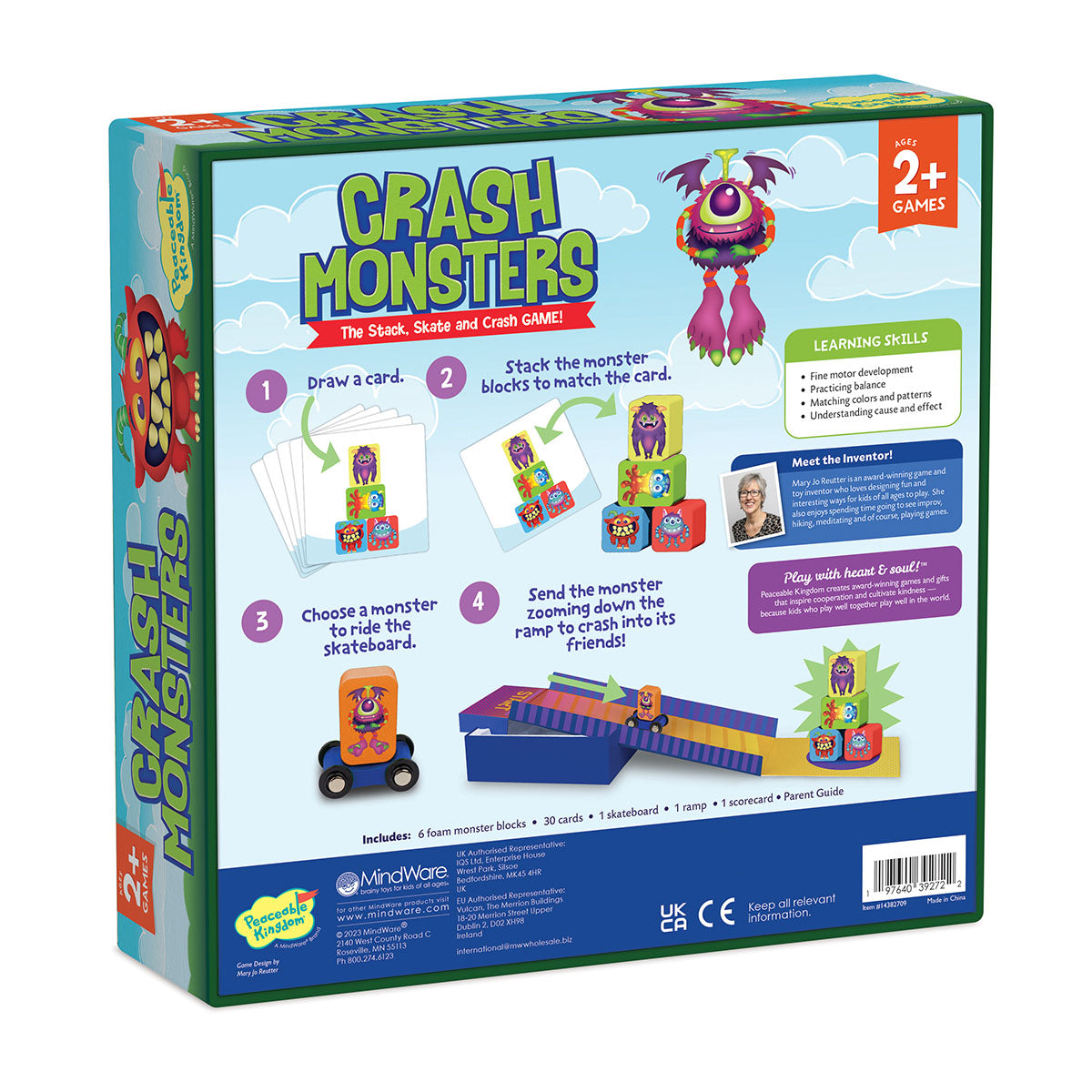 Peaceable Kingdom Crash Monsters Toddler Game