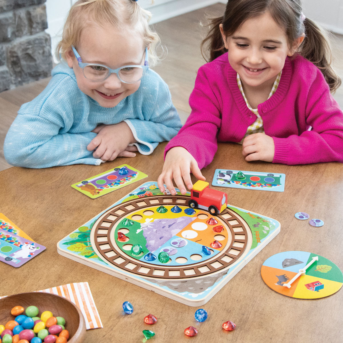 Peaceable Kingdom Round the Mountain Cooperative Train Game