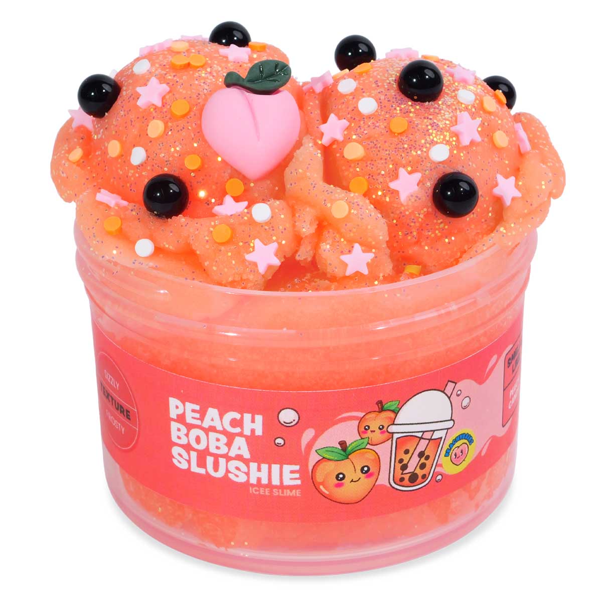 Peach Boba Slushie Slime - PeachyBbies