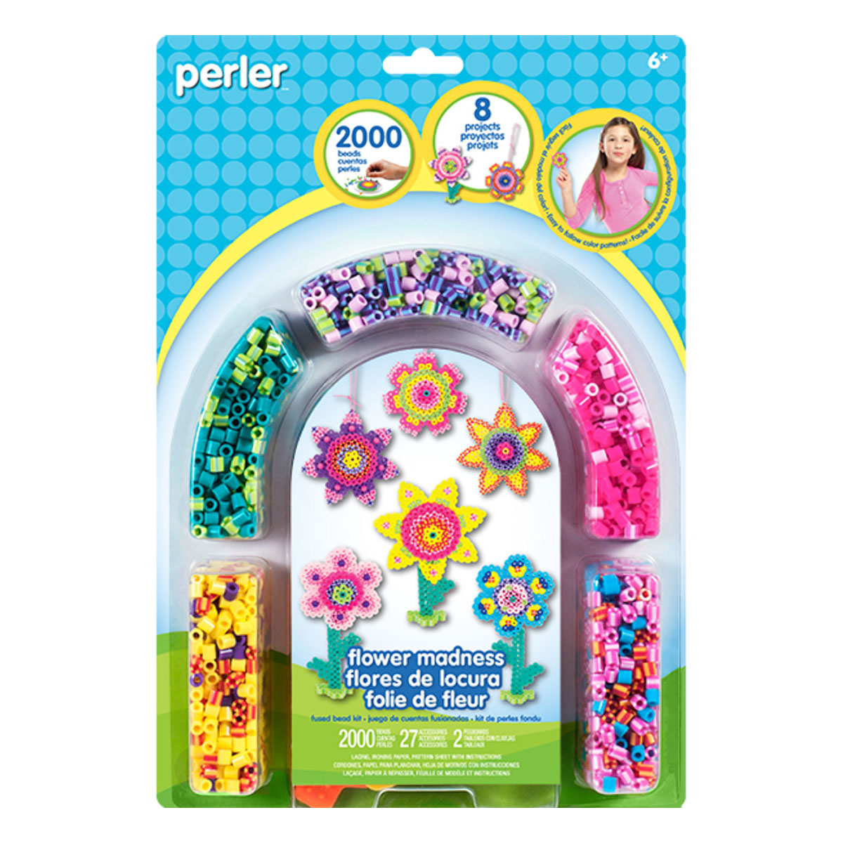 Perler Flower Madness Fused Bead Kit