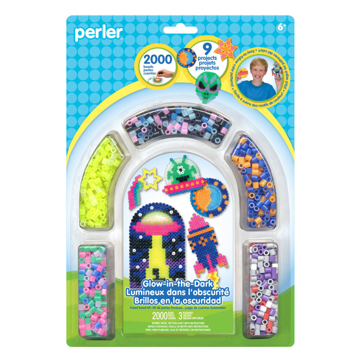 Perler Glow in the Dark Fused Bead Kit