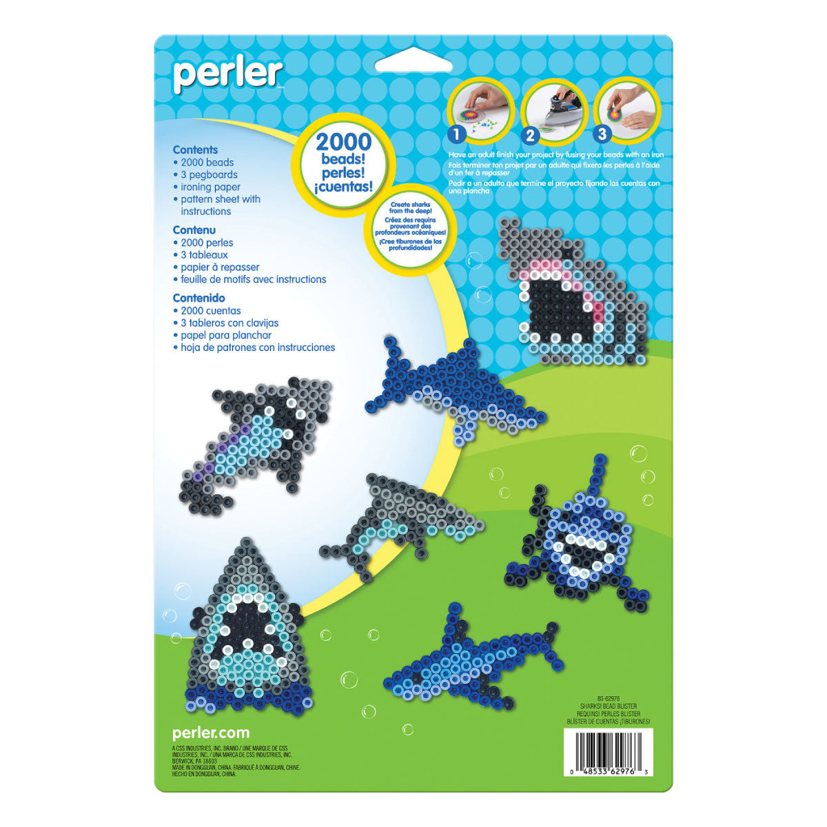 Perler Sharks Fused Bead Kit