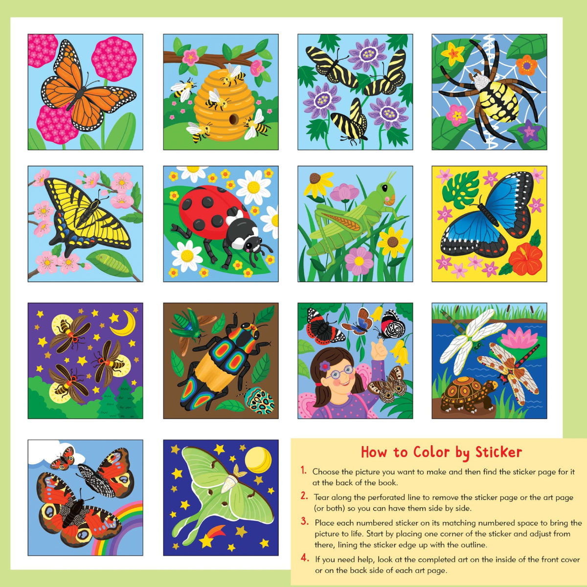 My First Color-By-Sticker Book Butterflies & Bugs from Peter Pauper Press