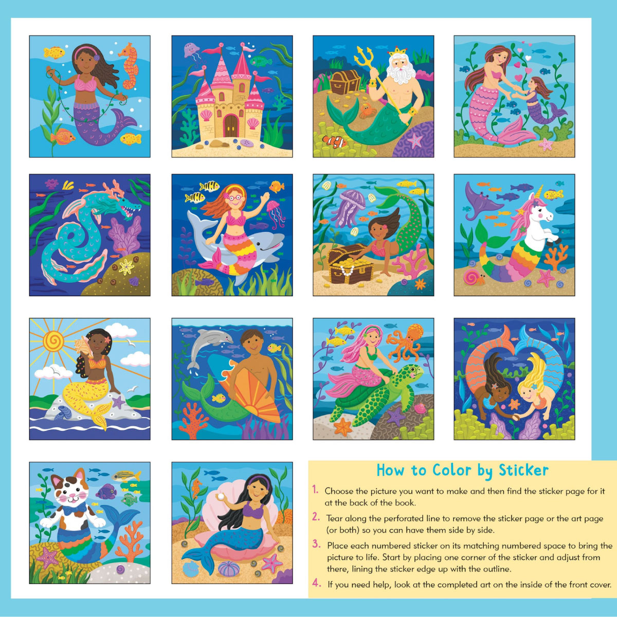 My First Color-by-Sticker Book Mermaids & More from Peter Pauper Press