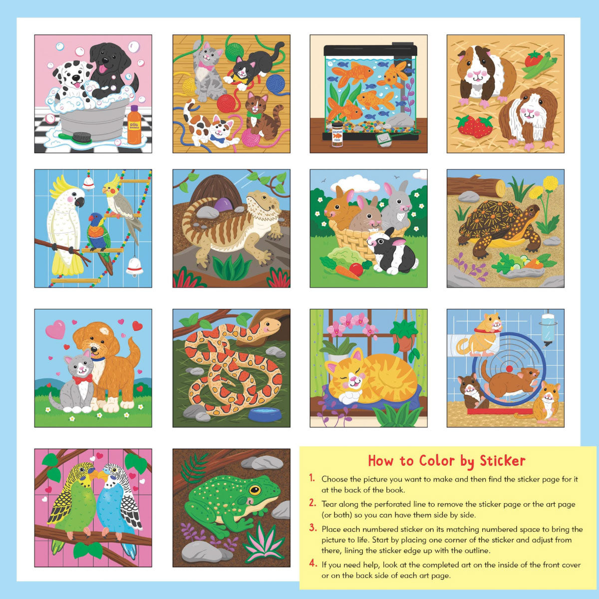 My First Color-by-Sticker Book Pets from Peter Pauper Press