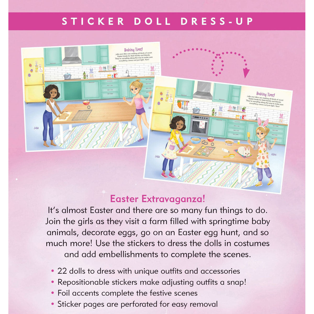 Easter Fun Sticker Doll Dress Up Book