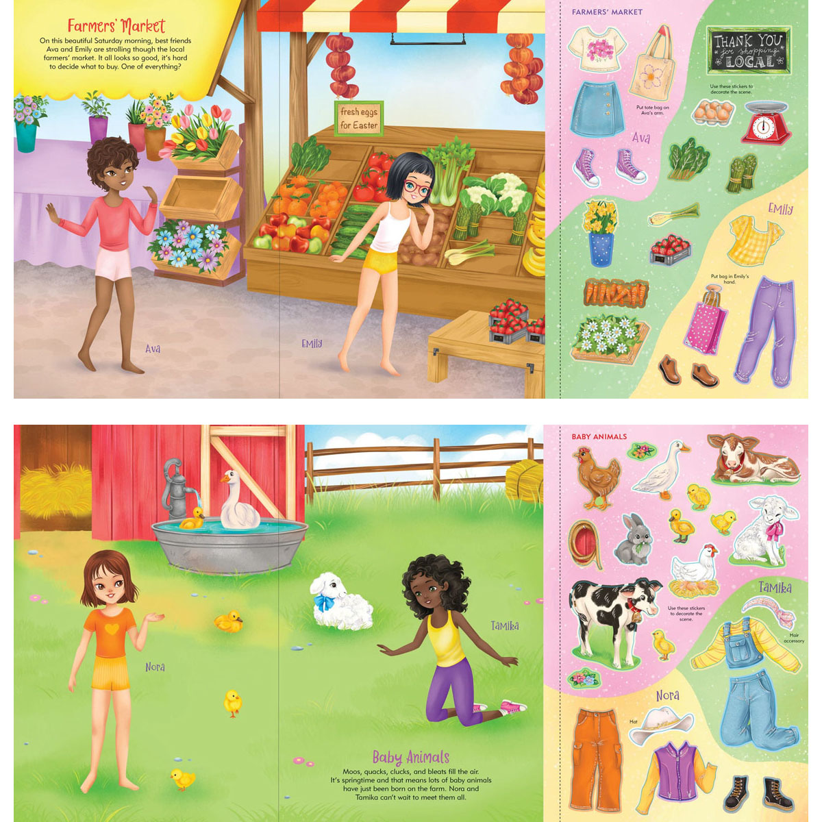 Easter Fun Sticker Doll Dress Up Book