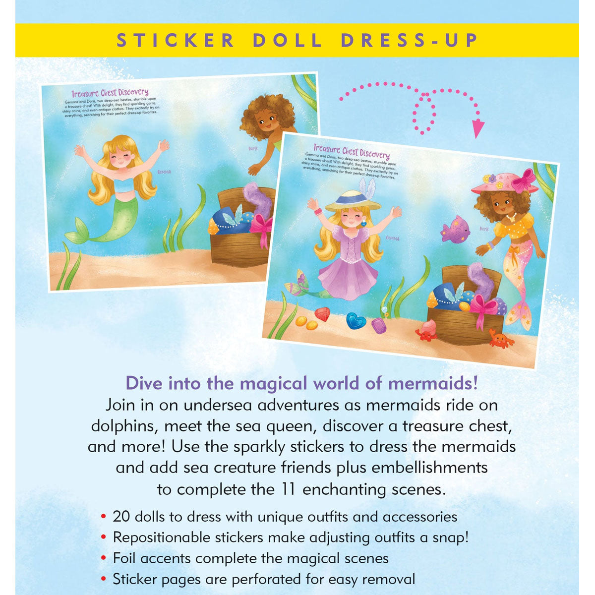 Mermaids Sticker Doll Dress-Up Book