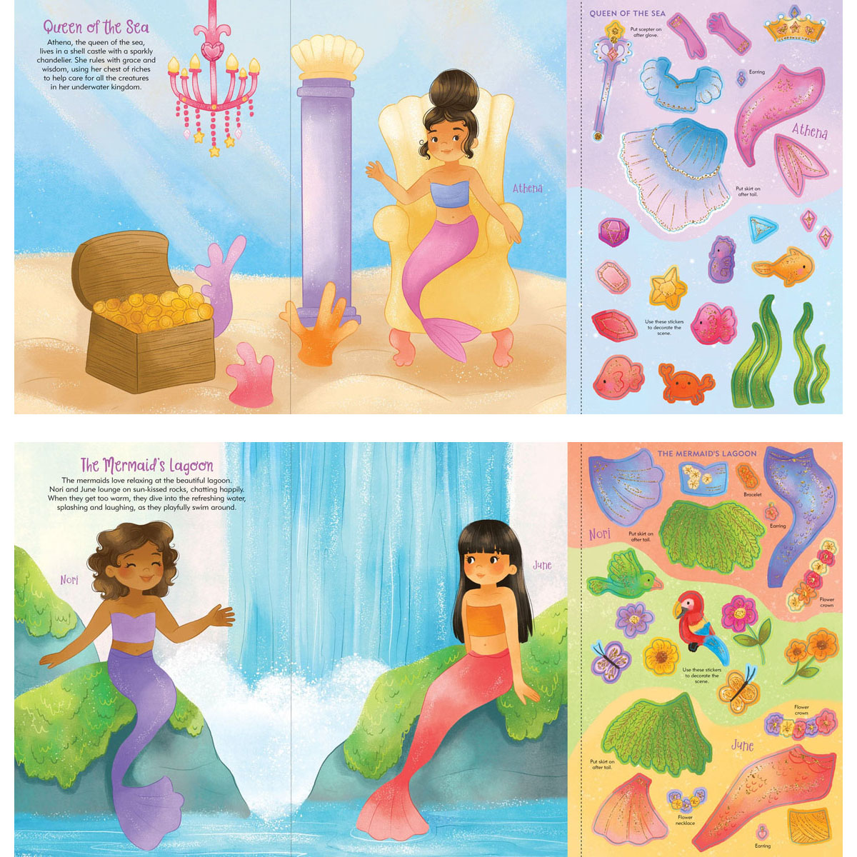 Mermaids Sticker Doll Dress-Up Book