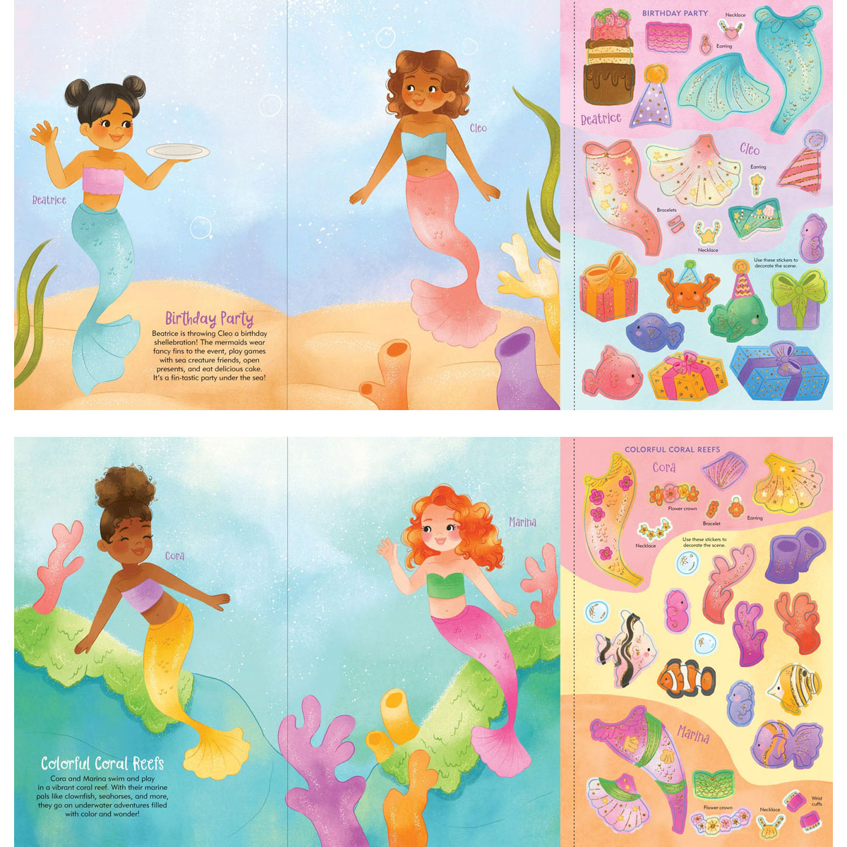 Mermaids Sticker Doll Dress-Up Book