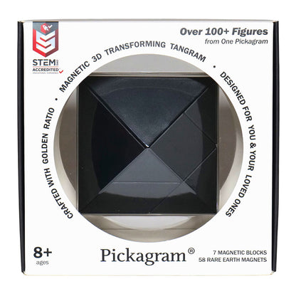 Pickagram Magnetic 3D Puzzles - Single Color - Black