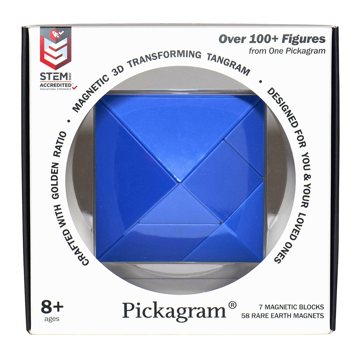 Pickagram Magnetic 3D Puzzles - Single Color - Blue