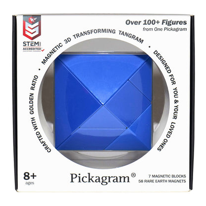 Pickagram Magnetic 3D Puzzles - Single Color - Blue