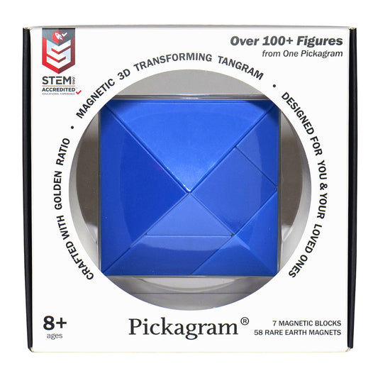 Pickagram Magnetic 3D Puzzles - Single Color - Blue