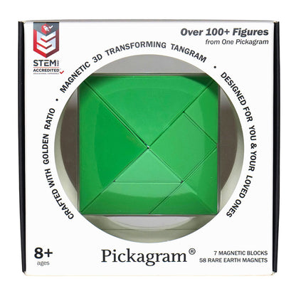 Pickagram Magnetic 3D Puzzles - Single Color - Green