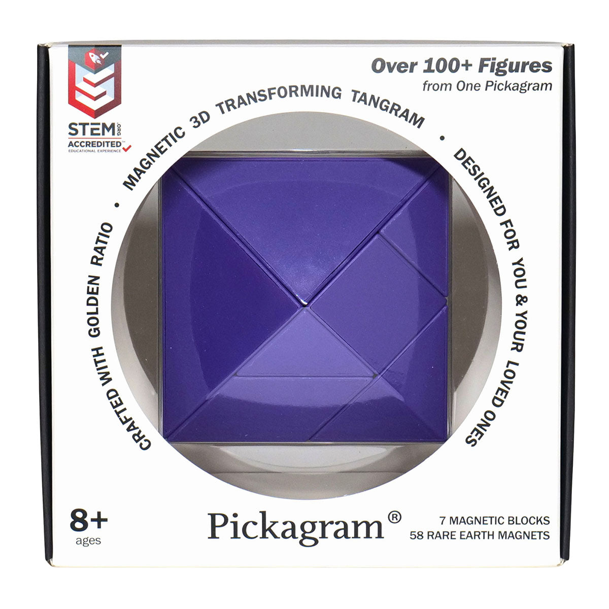 Pickagram Magnetic 3D Puzzles - Single Color - Purple