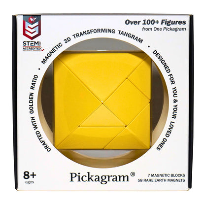 Pickagram Magnetic 3D Puzzles - Single Color - Yellow