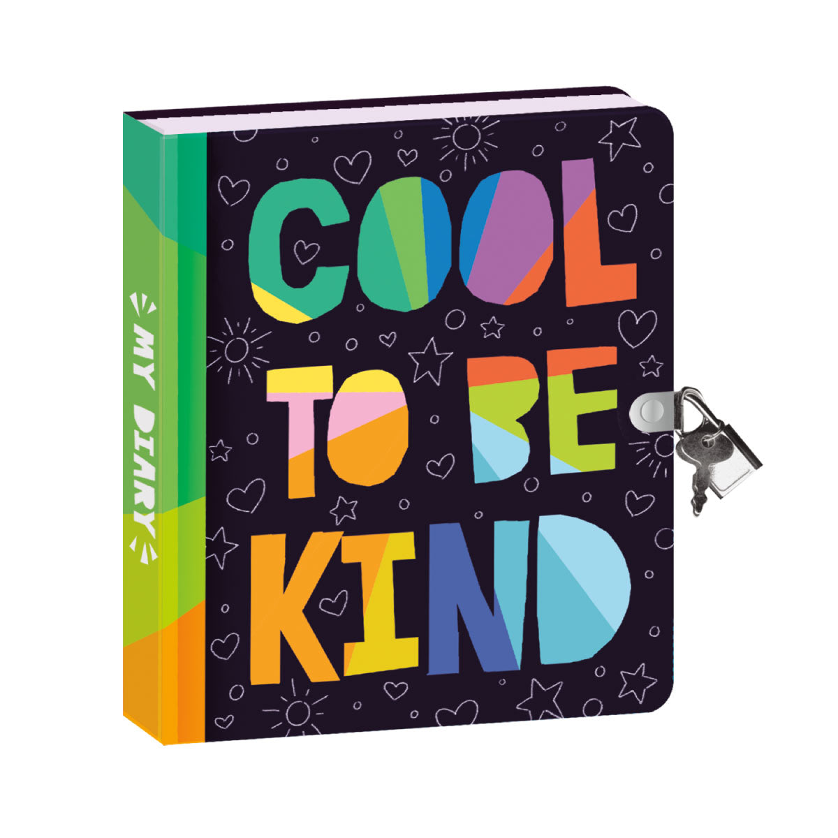 Peaceable Kingdom Cool to Be Kind Lock and Key Diary