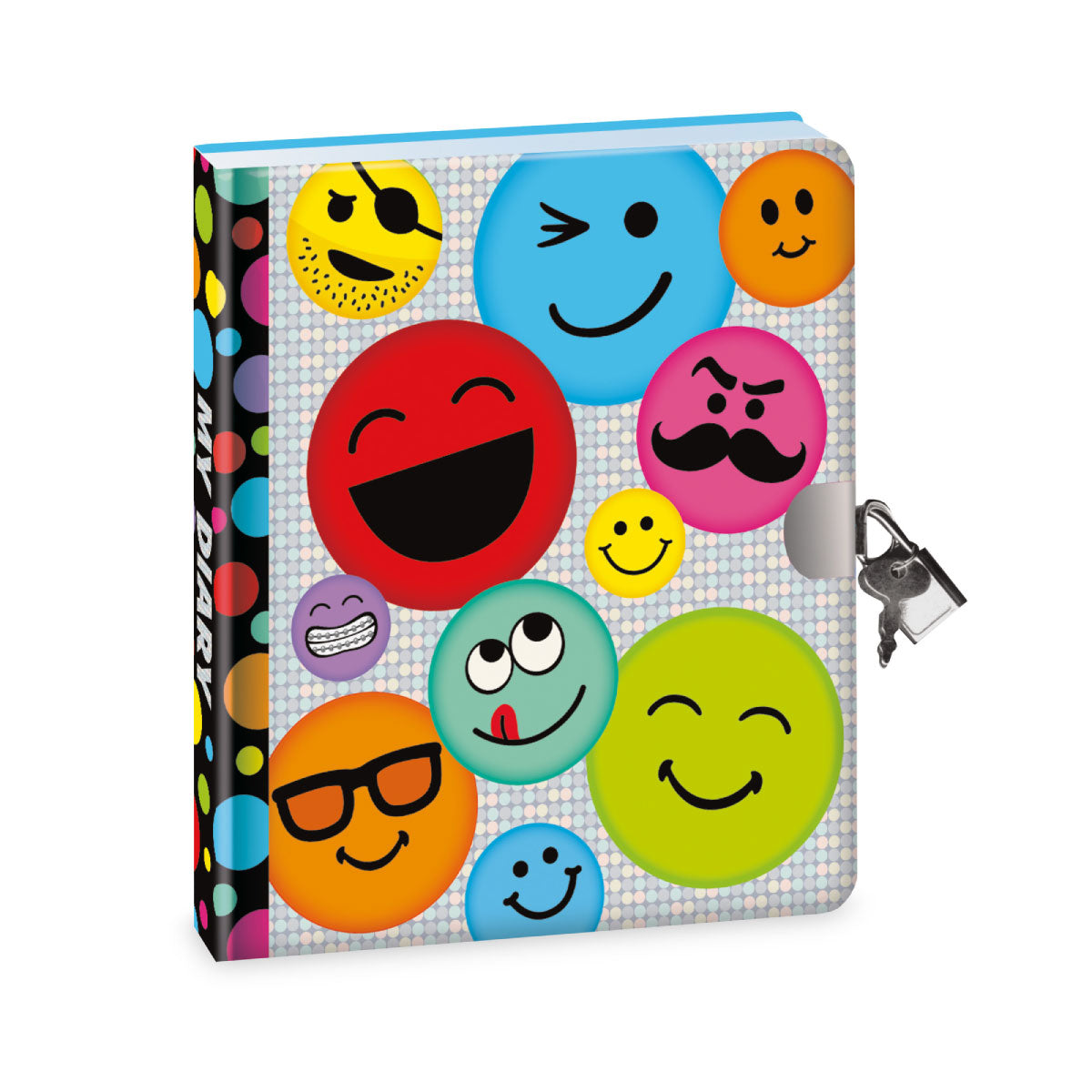 Peaceable Kingdom Emoji Foil Lock and Key Diary