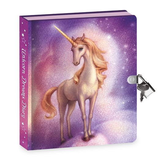 Peaceable Kingdom Unicorn Dreams Invisible Ink Lock and Key Diary
