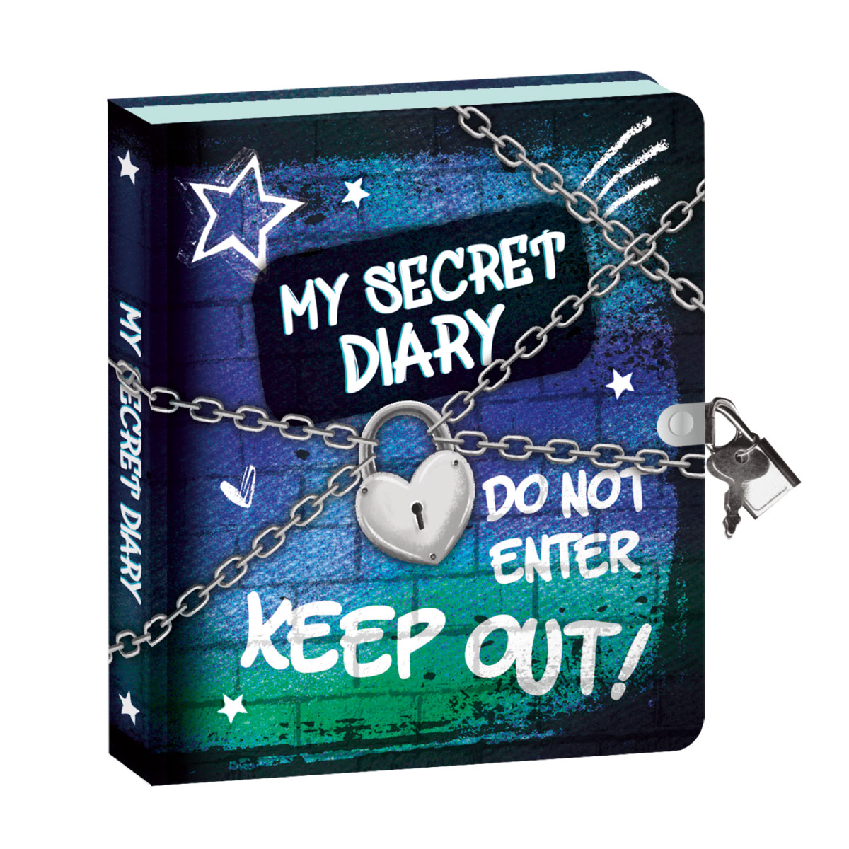 Peaceable Kingdom Keep Out Lock and Key Diary
