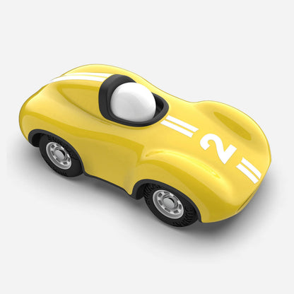 Yellow Playforever Speedy Le Mans race car