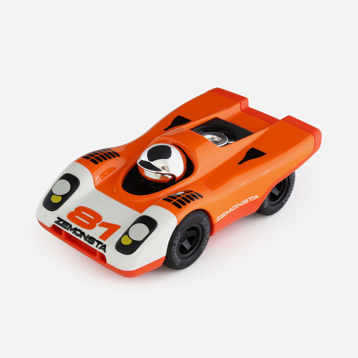 Playforever Zemonsta Race Car Egon Orange and White